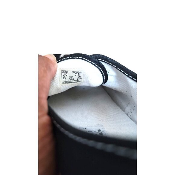 VANS UNISEX LOW TOP LACE UP BLACK SNEAKER M6 W7.5 - Picture 8 of 8